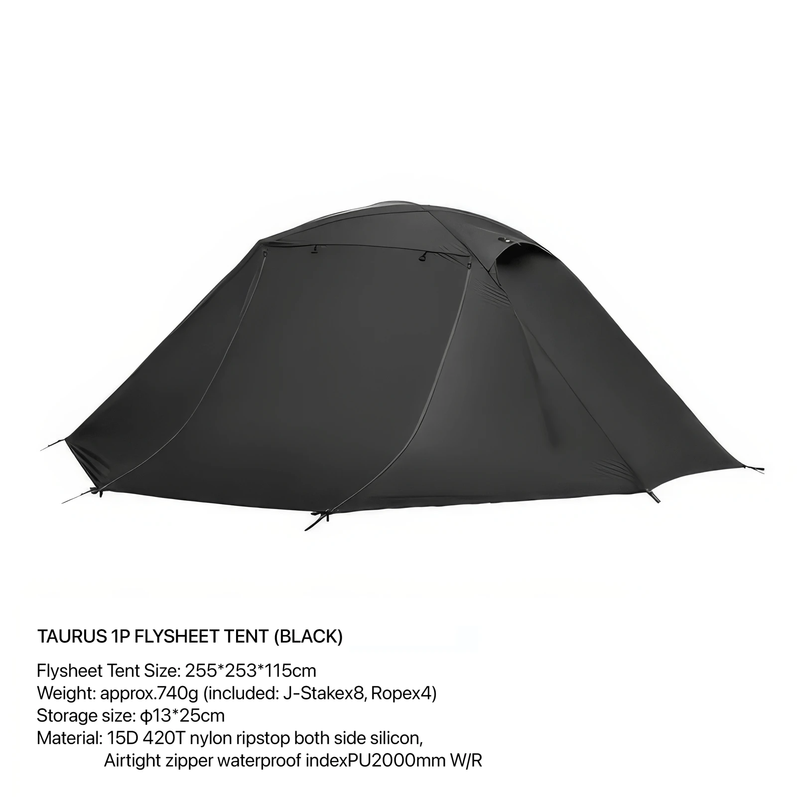 Thous Winds Taurus 1 People Camping Tent Ultralight Hiking Tent Backpack Outdoor Cot Tent 15D Nylon Ripstop Both Side Silicon